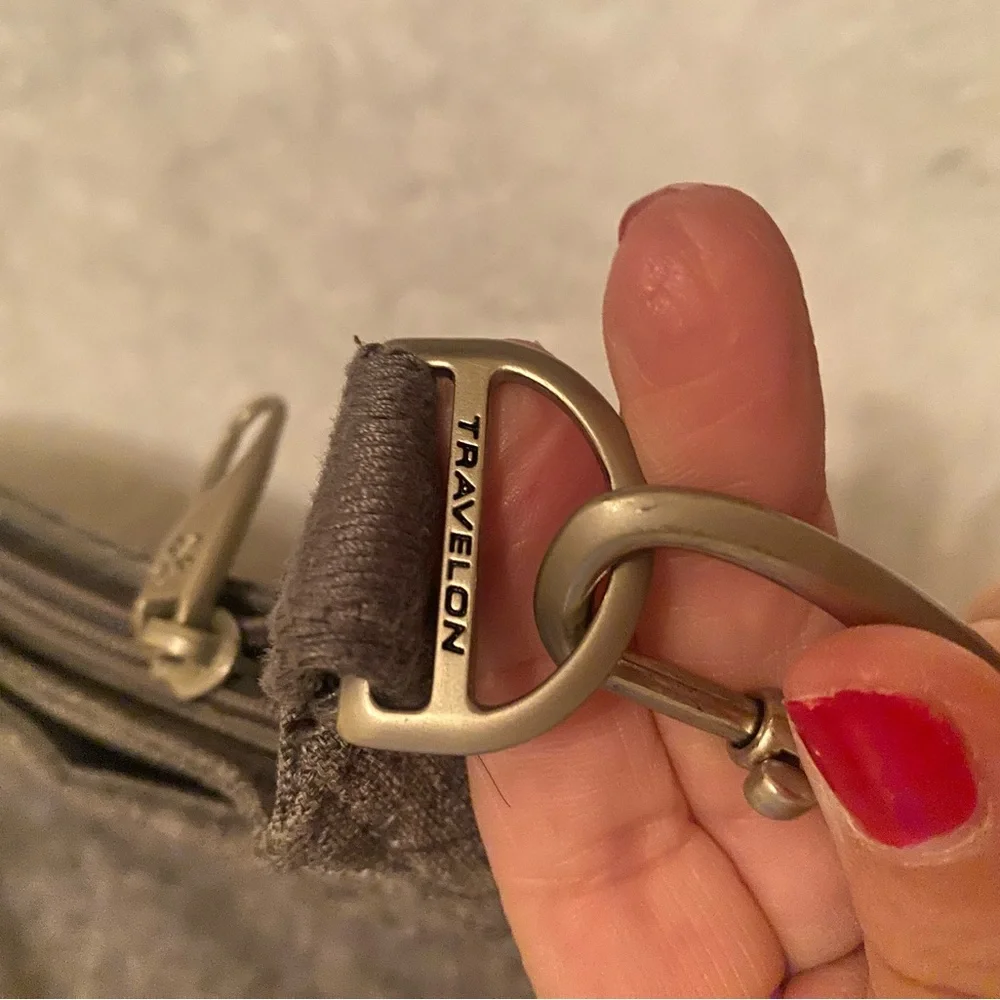 TRAVELON Gray Quilted Crossbody Bag
